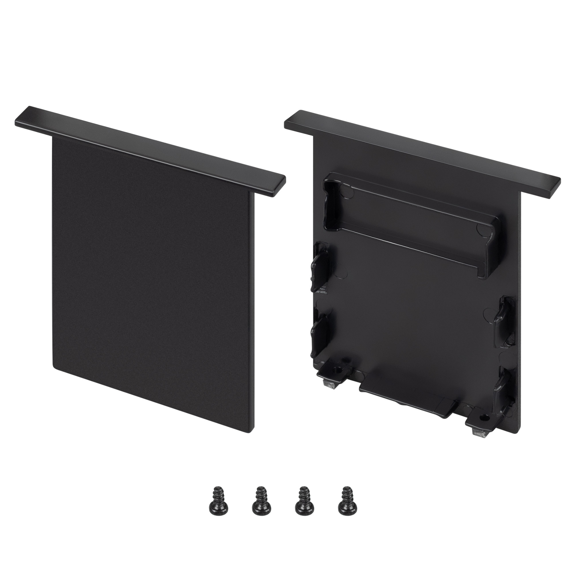 Заглушка SL-LINIA52-3L-F-LOW BLACK глухая 044706 - Пара черных заглушек для профиля SL-LINIA52-3L-F-2000. В комплекте 2 глухие заглушки для нижнего уровня установки экрана (положение low). Цена за 1 комплект.