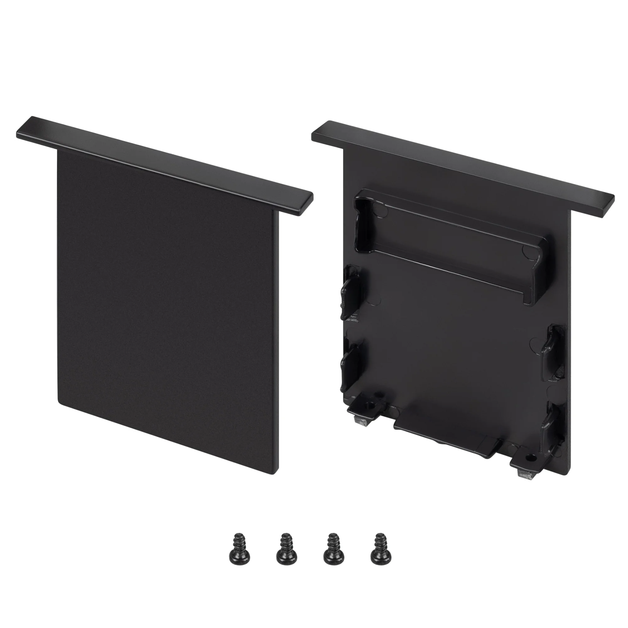 Заглушка SL-LINIA52-3L-F-LOW BLACK глухая 044706 - Пара черных заглушек для профиля SL-LINIA52-3L-F-2000. В комплекте 2 глухие заглушки для нижнего уровня установки экрана (положение low). Цена за 1 комплект.