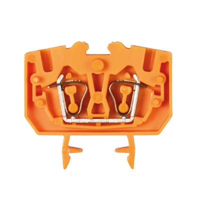 Клемма WKF 2,5/M /15 Orange - Проходная клемма, тип фиксации провода: пружинный, номинальное сечение: 2,5 мм кв., 24А, 800V, ширина: 5 мм, цвет: оранжевый, тип монтажа: DIN 15