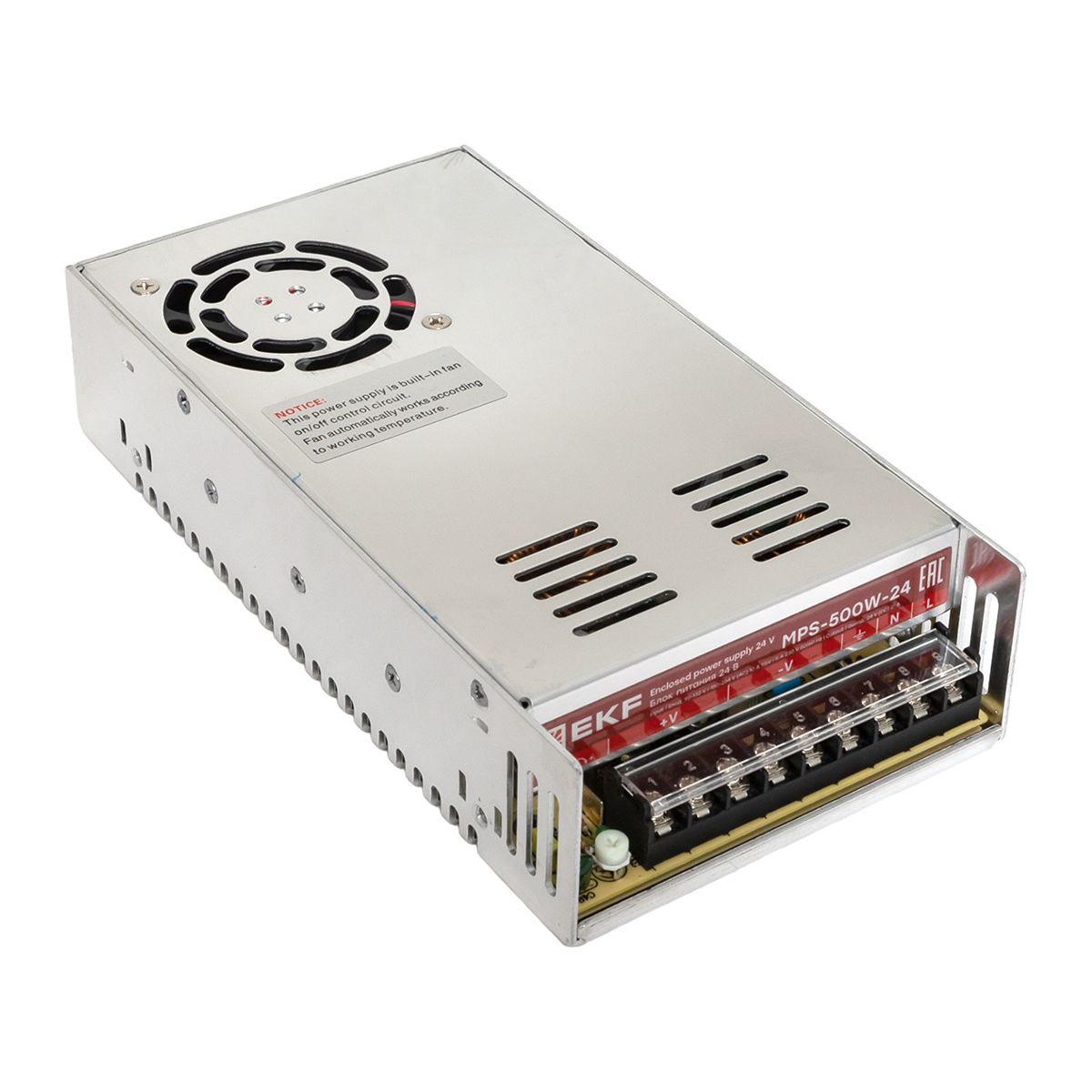 Блок питания намонтажную панель 500Вт,Uвх ~ 220 В AC m, Uвых - 24 В DC постоянного тока MPS-500W-24