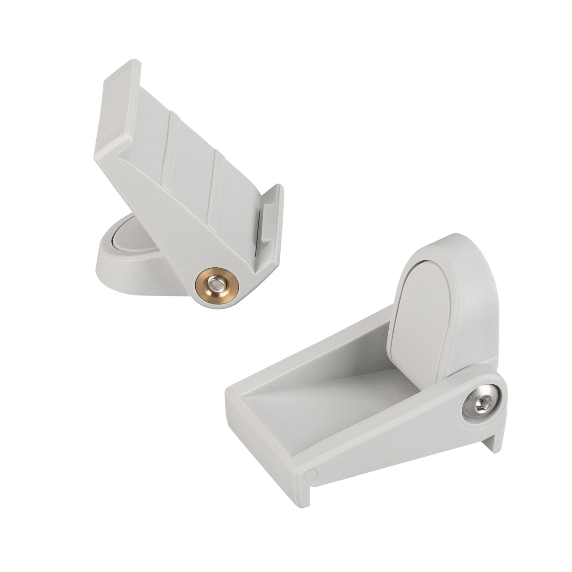 Регулируемый держатель для PLS-GIP, LOCK 022454(1) - Регулируемый держатель профилей PLS-GIP, PLS-LOCK, PLS-LOCK-H25 для изменения угла направления света. С УФ-защитой. Материал - пластик, серый. Угол наклона фиксируется степенью затяжки соединительного в