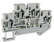 Этажная клемма UJ5-2.5/2X2-PV - Этажная клемма, межэтажное соединение, тип фиксации провода: пружинный, номинальное сечение: 2,5 мм кв., 26A, 500V, ширина: 5,2 мм, цвет: серый, тип монтажа: DIN 35