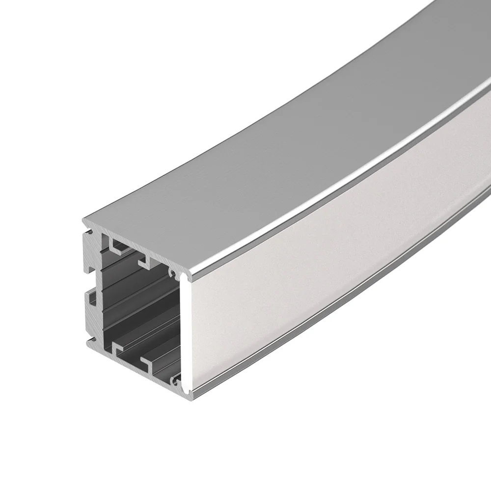 Профиль SL-ARC-3535-D1500-W90 SILVER (1180мм, дуга 1 из 4) 026598 - Алюминиевый профиль для составления круга диаметром 1500мм, для радиусной светодиодной линейки, с внешней светящейся поверхностью, длина ? от круга 1500мм. внутренний диаметр 1488мм, внеш
