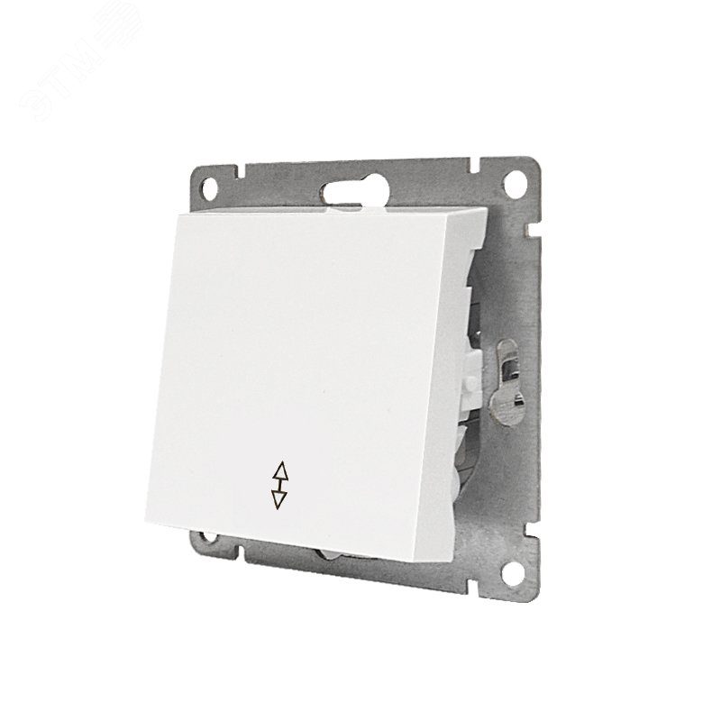 Выключатель проходной одноклавишный UNIVersal серия Афина , с/у, 10А, 220В, механизм, белый (еврослот) A0025