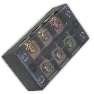 TB-4503 - Клеммная колодка винтовая с крышкой 6 контактов (2х3) М5, AWG6, 10мм2, 45А 600В