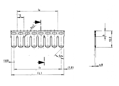 Соед. мостик VB WK 2,5 KO - 20 - Перемычка соединительная, 20 полюсов, для клемм WK 2,5-4 KOI/U