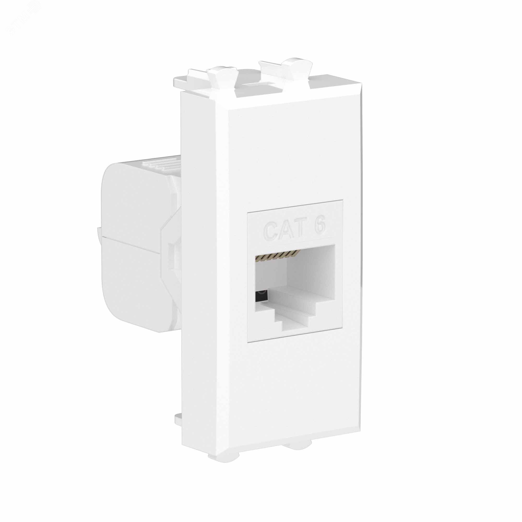 Розетка компьютерная 1мод. Avanti "Белое облако" RJ45 кат.6 без шторок модульная механизм 4400691