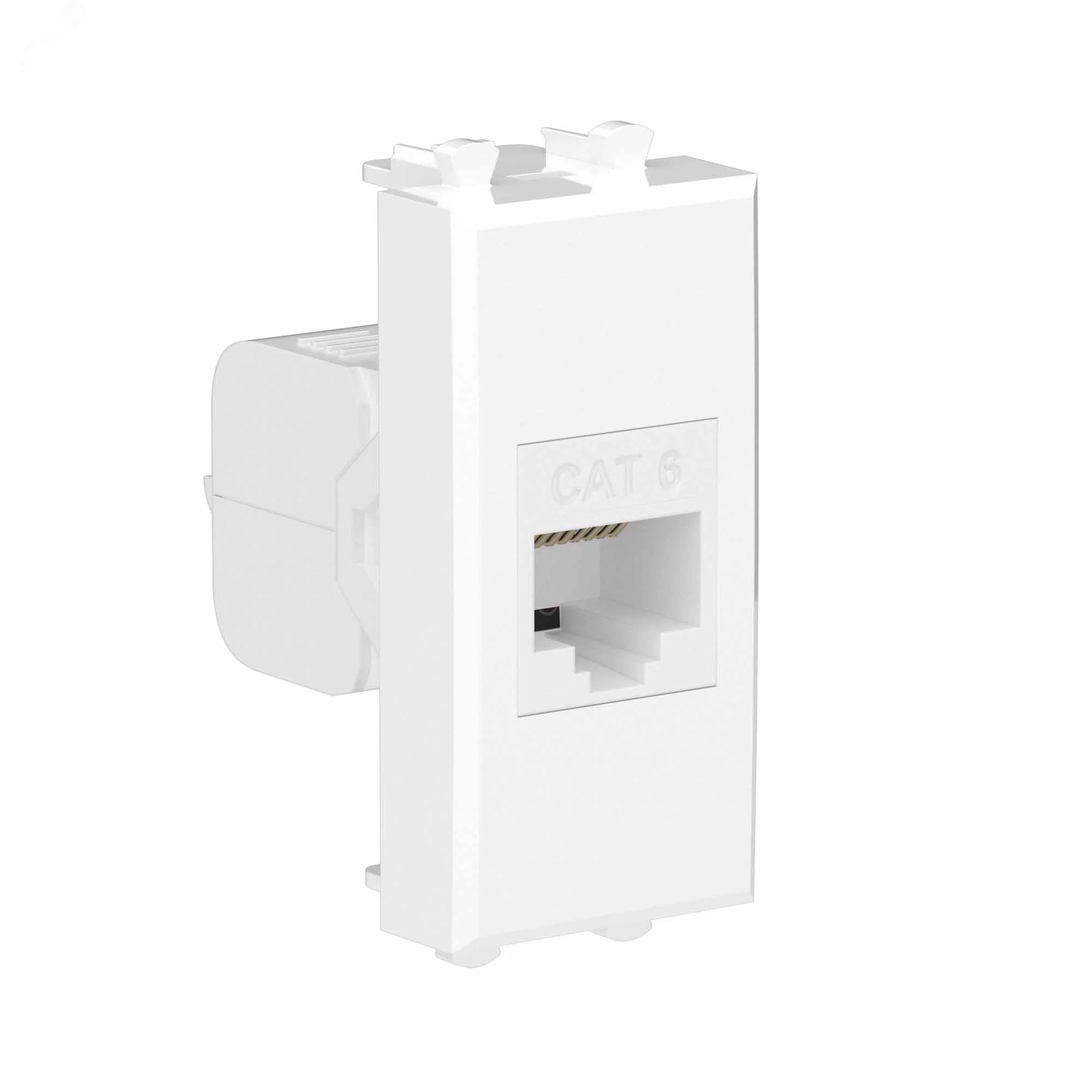 Розетка компьютерная 1мод. Avanti "Белое облако" RJ45 кат.6 без шторок модульная механизм 4400691