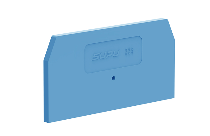 Торцевая крышка 225184 - Торцевая крышка для клемм TA2.5, с разъемом, цвет: синий