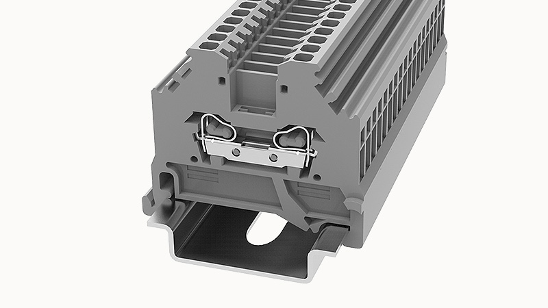 Проходная клемма WS1.5-SD-01P-11 - Проходная клемма, тип фиксации провода: пружинный, номинальное сечение: 1.5 мм кв., 18A, 800V, ширина: 4 мм, цвет: серый, тип монтажа: DIN35