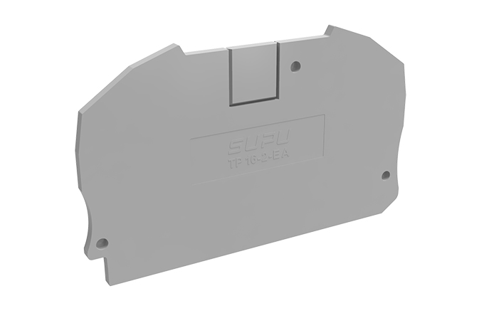 Торцевая крышка TP16-2-GY-EA - Торцевая крышка для клемм TP16-2-..., цвет: серый