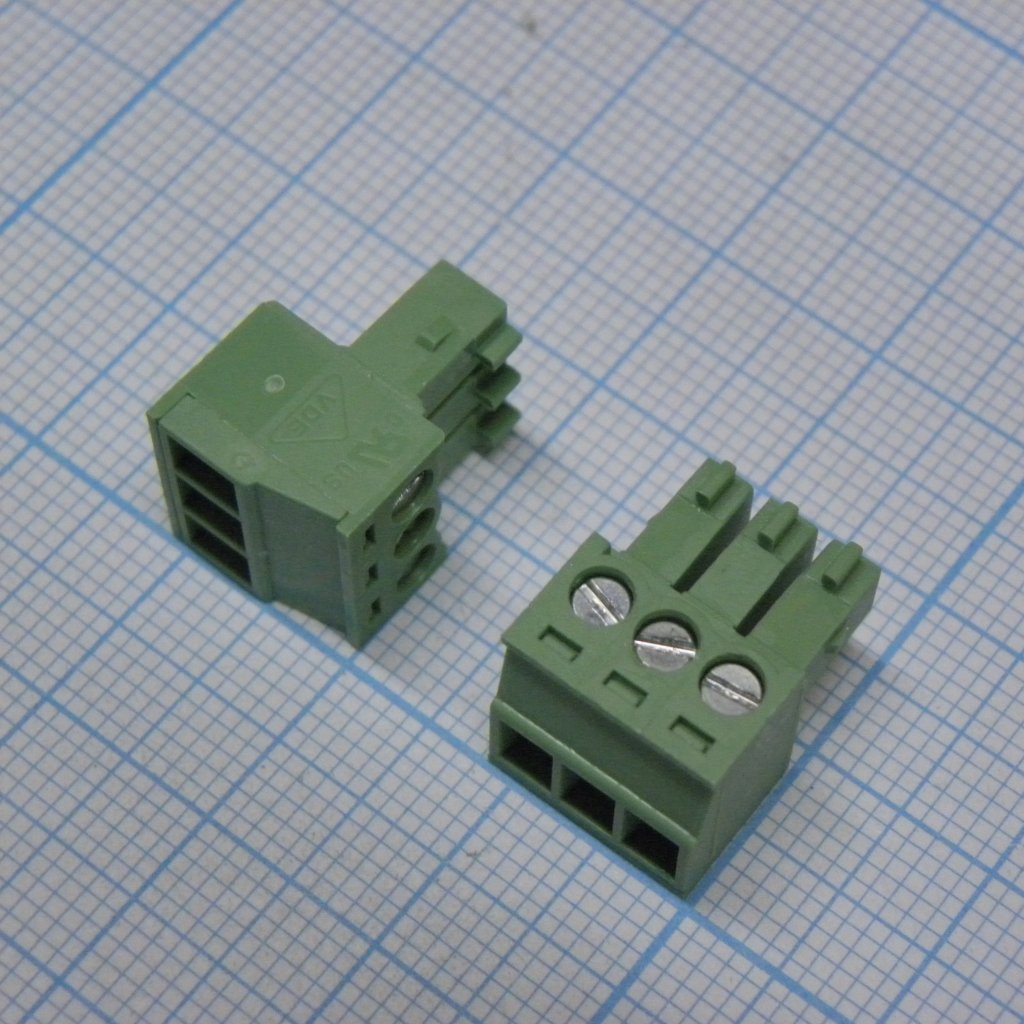 15EDGK-3.5-03P-14-00A(H) - Разъемный клеммный блок, 3 контакта. Серия 15EDGK-3.5