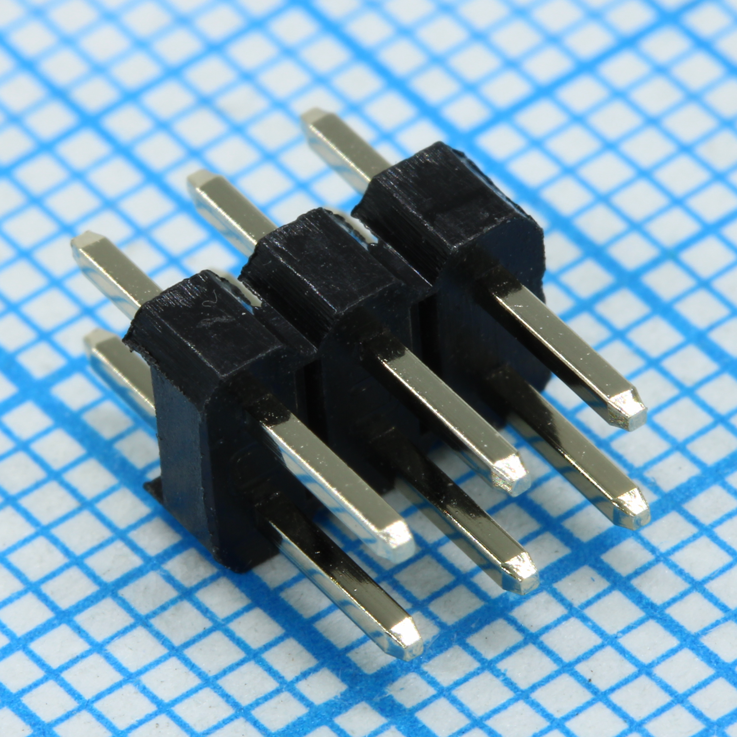 DS1021-2X3SF136-B - Соединитель штыревой, вилка на плату двухрядная прямая 6pin(2x3), шаг 2.54мм