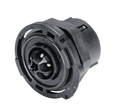 Разъем RST50i5S S1 ZM02V SW - Вилочный разъем в панель М32, IP66/67/69 5 полюсов, цвет: черный, номинальные характеристики: 250V/400V+PE 50A, серия gesis RST POWER