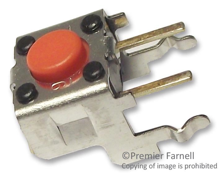 B3F3105 - Кнопка тактильная 6х6мм угловая h=0.9mm усилие нажатия 2.55N(260гр) 0.05А 24В монтаж в отверстие