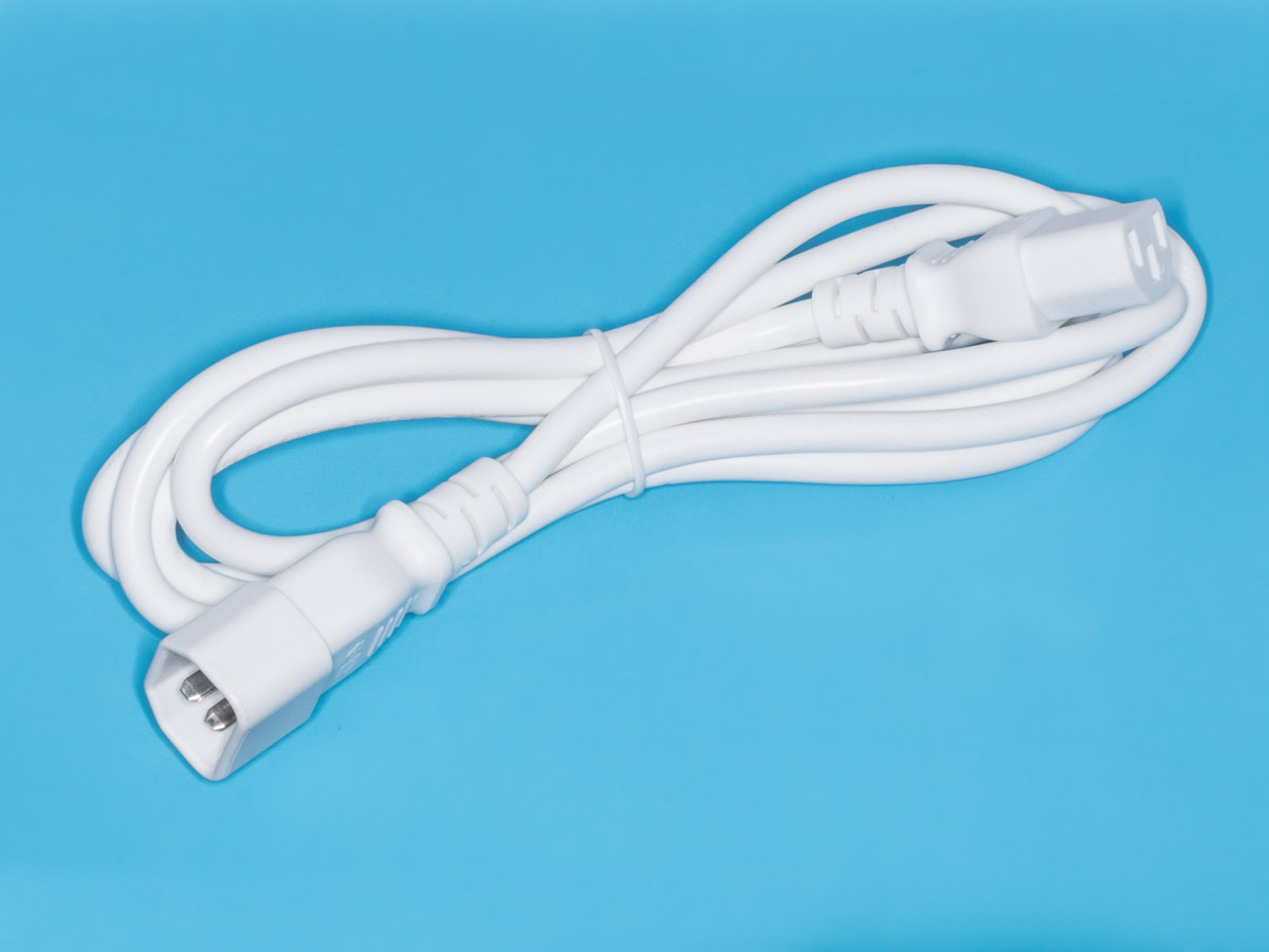 SCZ-10 W - Кабель сетевой 220В ИБП-системный блок, 0204-1.8M-92, белый, 1,8м