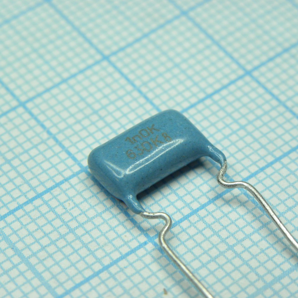 К73-17-630-1000  10% - Конденсатор металлопленочный полиэтилентерефталатный 630В 1000пФ ±10%