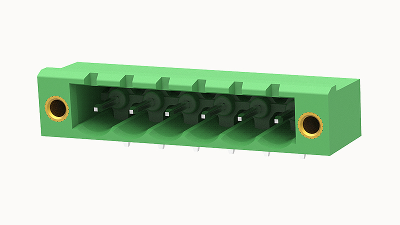 PCB вилка 2EDGRM-5.08-06P-14 - Вилочный разъем, PCB, на плату, пайка, шаг 5,08 мм, 6 полюсов, угол монтажа 90 гад., 320V, 20А, цвет: зеленый, серия 2EDGRM