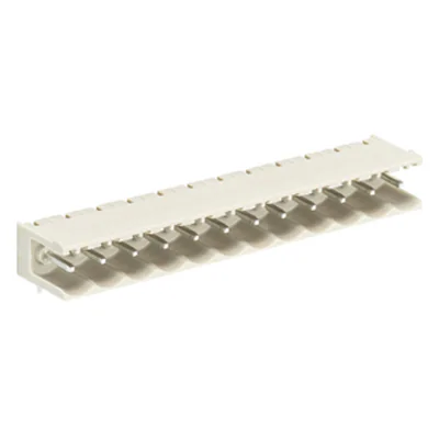 Вилка Wiecon 8213 S / 12 W OB GR OF - Вилочный разъем, горизонтальный, без боковых стенок, на плату, шаг 5,08 мм, 12 полюсов, фиксация на плате пайкой, 400V, 12А, без маркировки, цвет: серый, серия 8213 S WOF