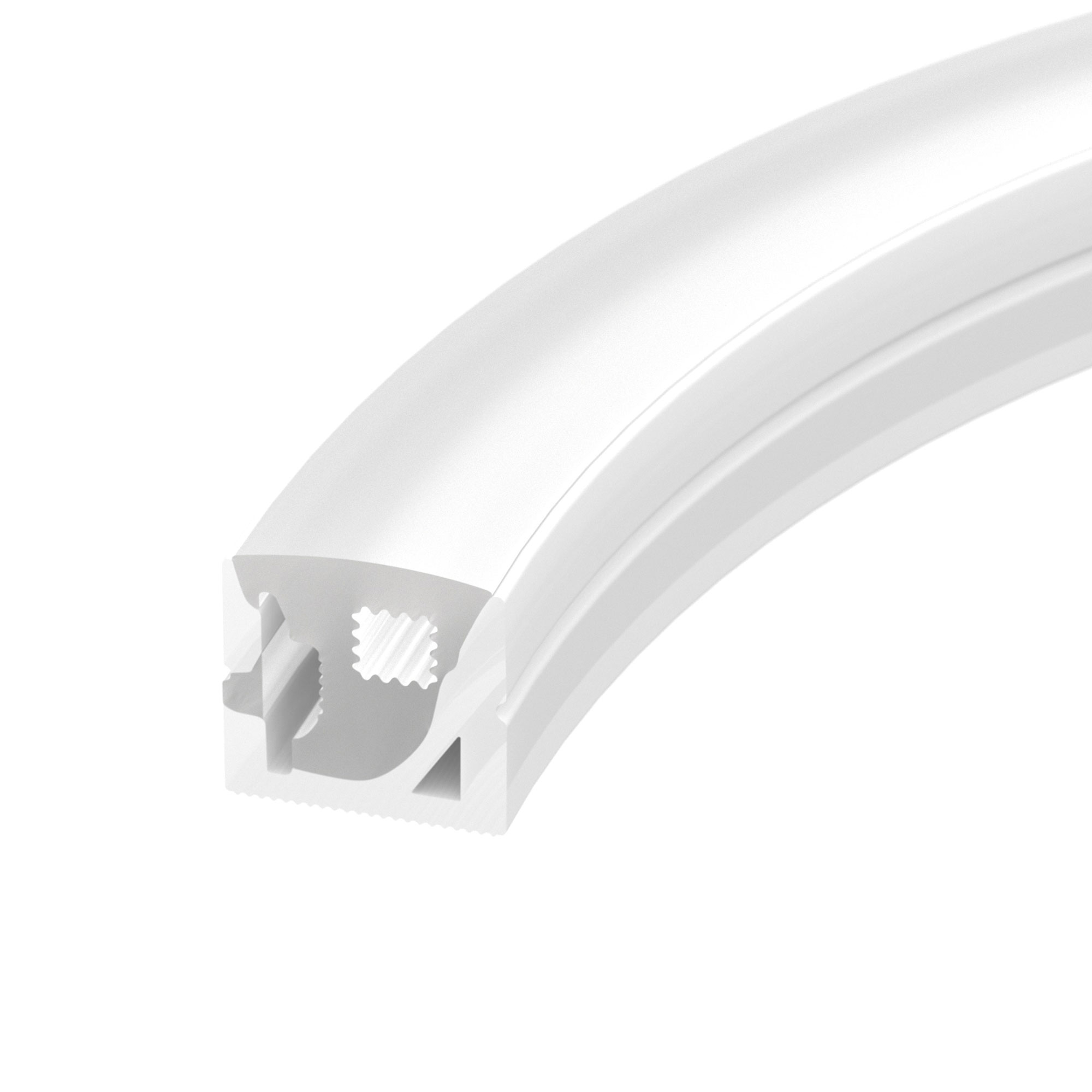 Силиконовый профиль WPH-FLEX-1616-SIDE-S11-5m WHITE 040271(1) - Цельнолитой силиконовый гибкий профиль, белый матовый. Габаритные размеры 5000х16х16 мм. Горизонтальный изгиб SIDE, минимальный радиус изгиба 30 мм. Для установки во влажных помещениях необхо