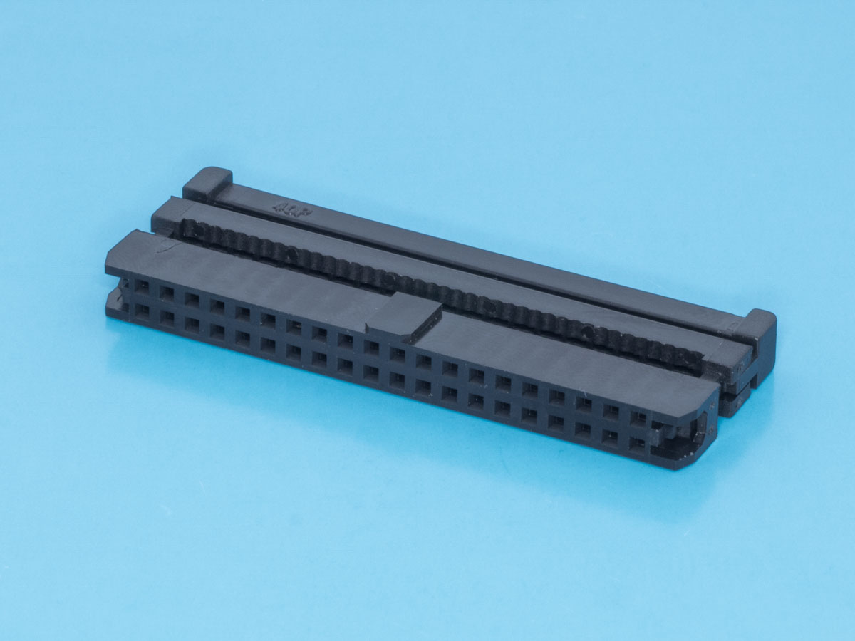 IDC2-40 - IDC разъем, розетка на плоский шлейф 40pin(2x20), шаг 2.00мм