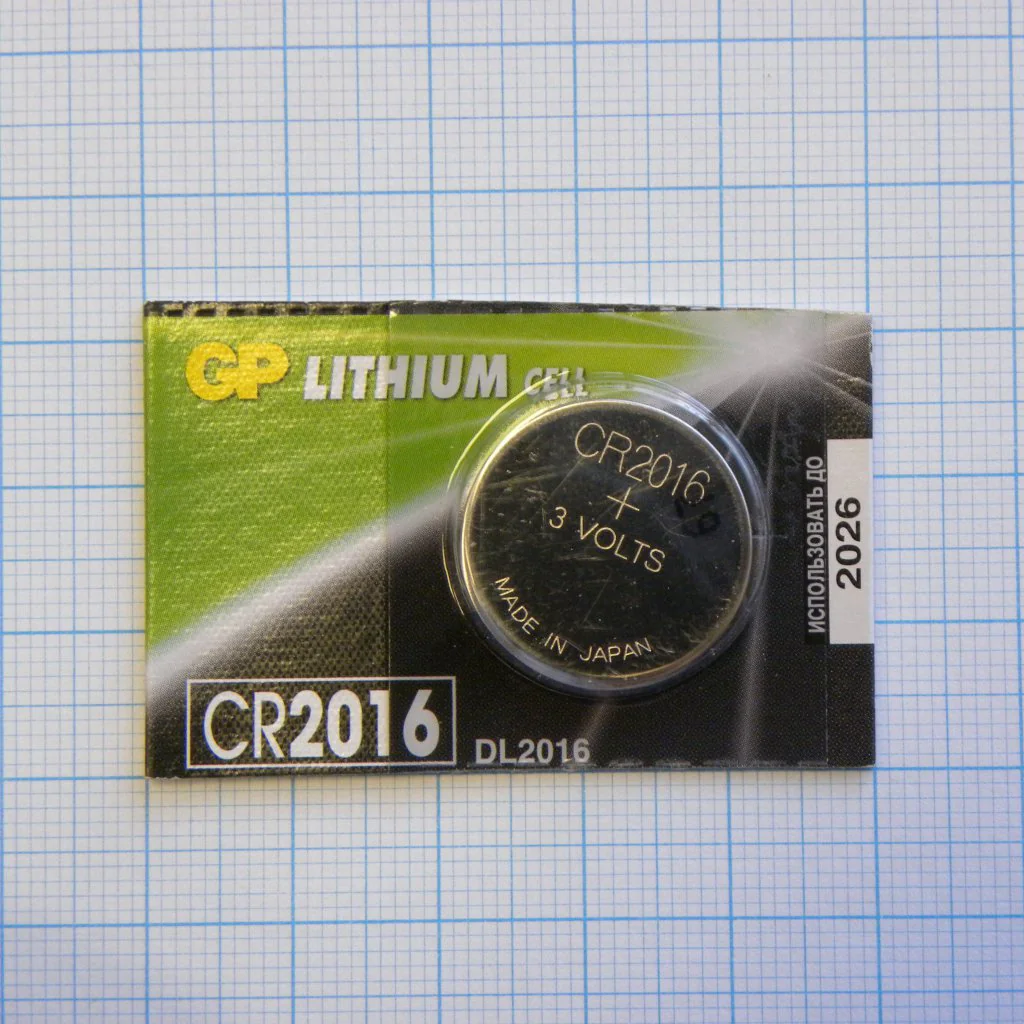 CR2016   GP - Элемент питания литиевый,3В
