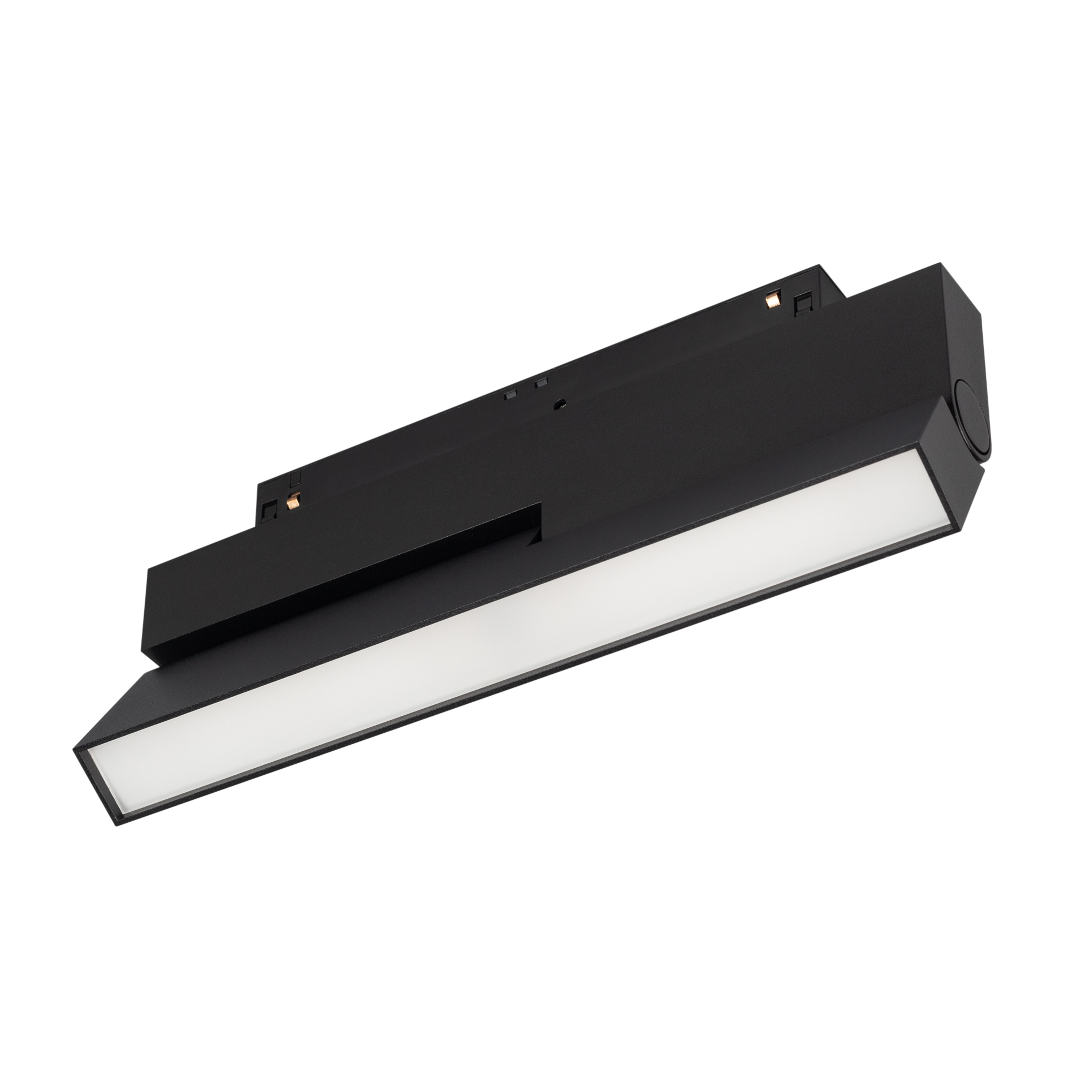 Светильник MAG-ORIENT-FLAT-FOLD-S230-12W Day4000 (BK, 80 deg, 48V) 034661(1) - Светильник для магнитных треков MAG-ORIENT шириной 26 мм. Мощность 12 Вт, св. поток 760 лм, 64 лм/Вт, дневной 4000 K, CRI>90, угол 80°, напряжение питания 48 В. Черный прямоуго
