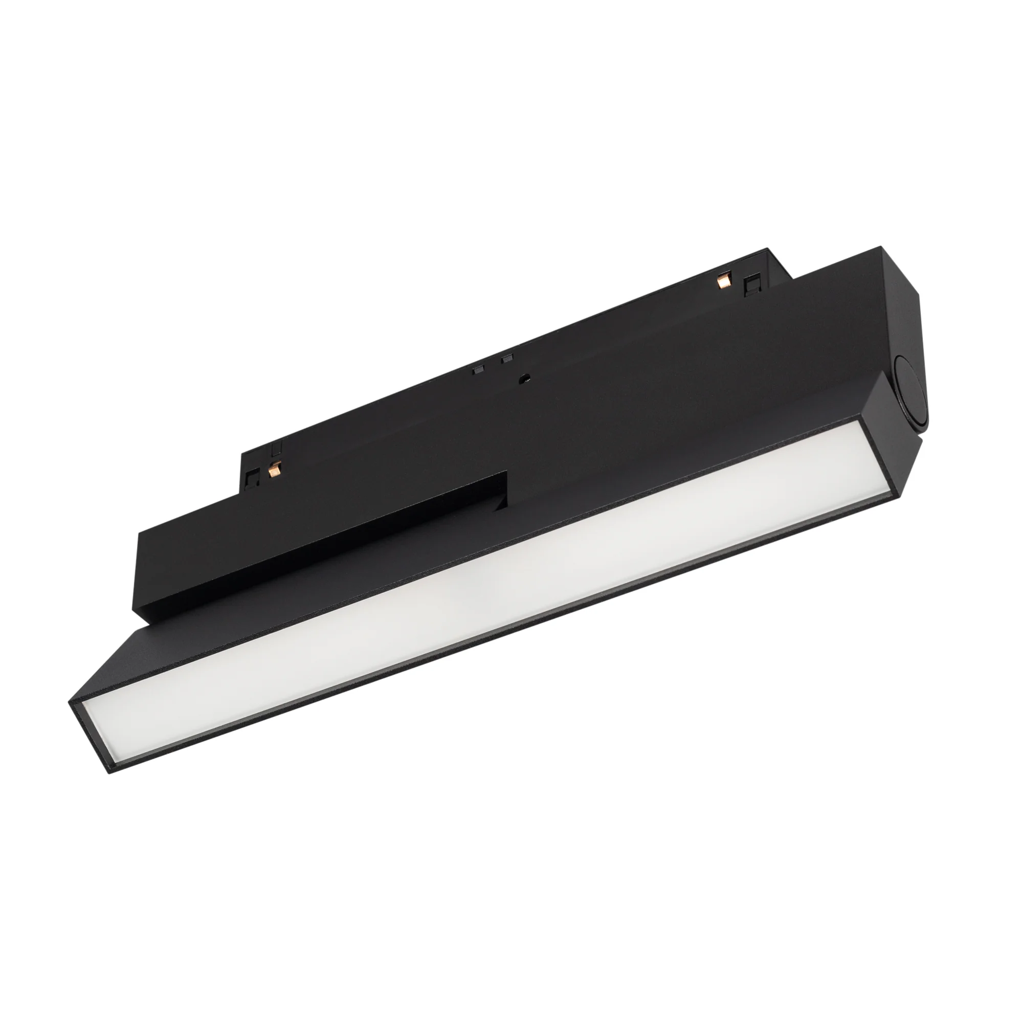 Светильник MAG-ORIENT-FLAT-FOLD-S230-12W Day4000 (BK, 80 deg, 48V) 034661(1) - Светильник для магнитных треков MAG-ORIENT шириной 26 мм. Мощность 12 Вт, св. поток 760 лм, 64 лм/Вт, дневной 4000 K, CRI>90, угол 80°, напряжение питания 48 В. Черный прямоуго