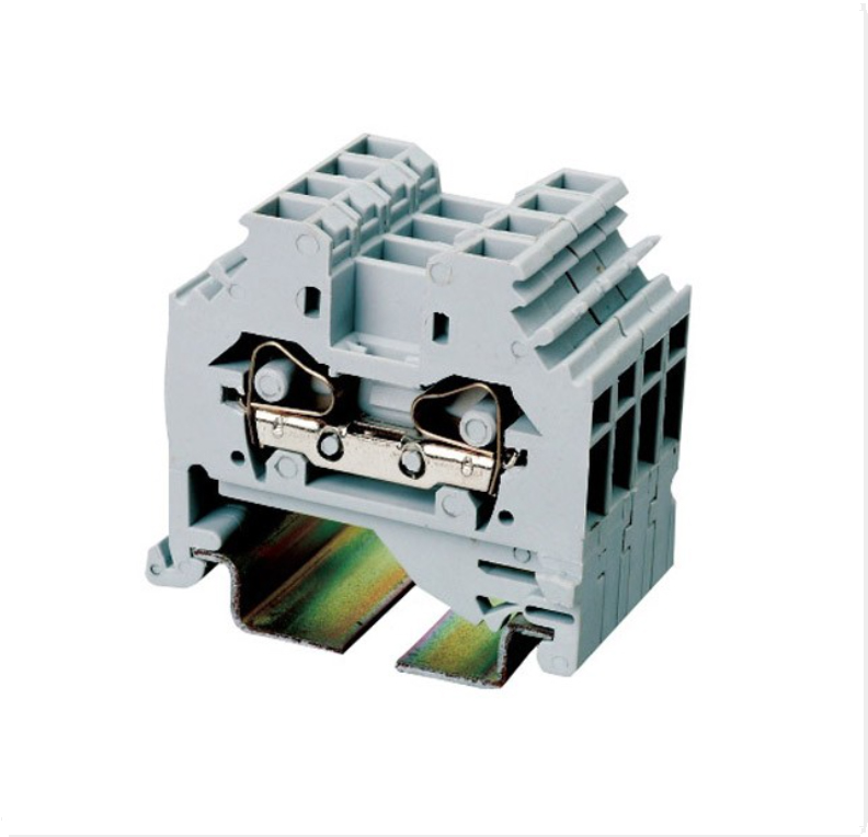 Проходная клемма JUT3-2.5W-GY - Проходная клемма, тип фиксации провода: пружинный, номинальное сечение: 2,5 мм кв., 800V, 24A, ширина: 5 мм, цвет: серый, тип монтажа: DIN35