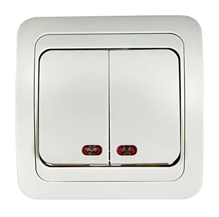 Выключатель 2-кл. СП Classico 2123 10А IP20 с подсветкой бел. ASD / 4680005959877