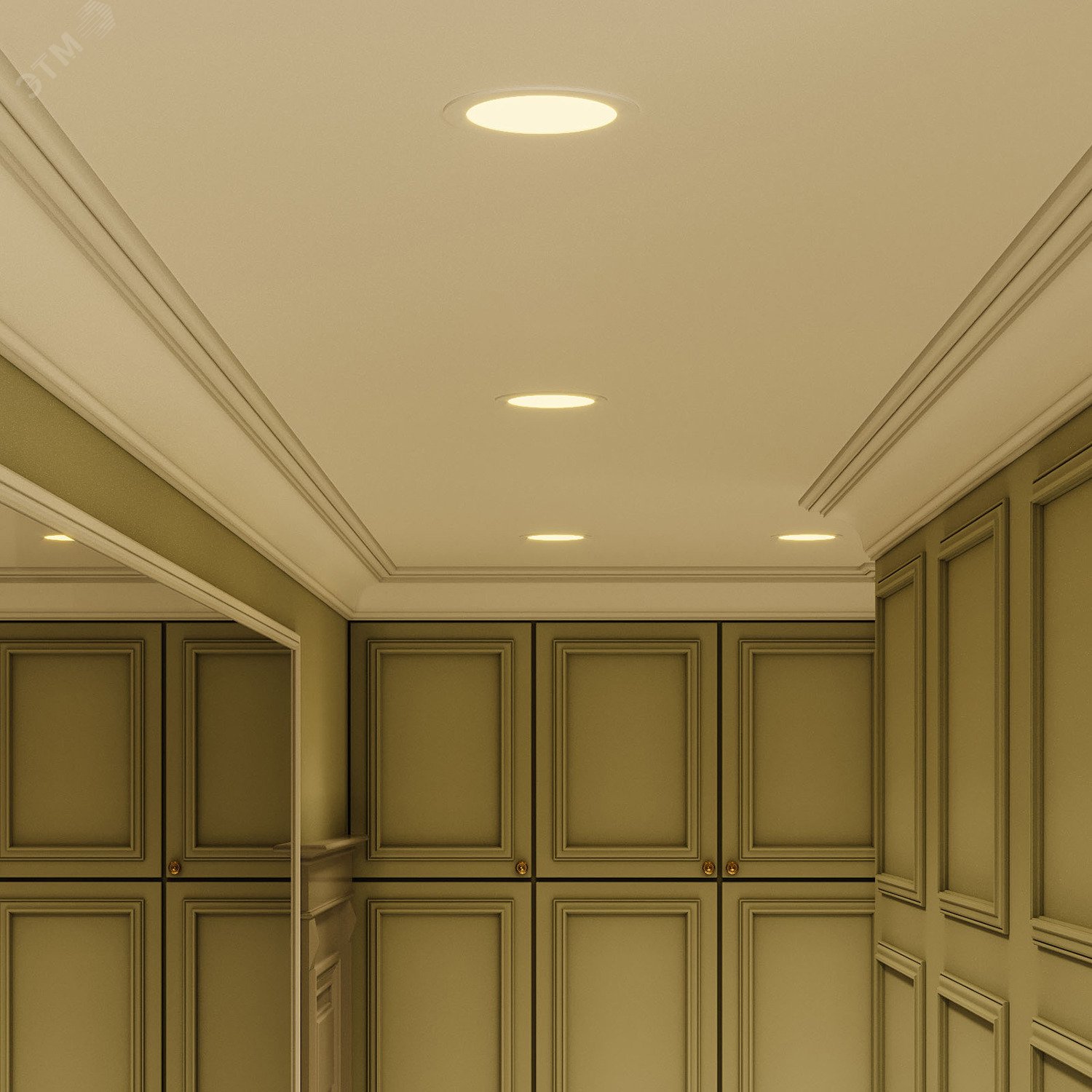 Светодиодный встраиваемый светильник ультратонкий круглый IP20 9W 2700K 1/20 939111109