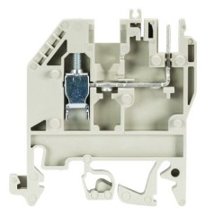 Клемма-разъем WK 2.5 U/8113 S/V - Клемма для подключения внешнего разъема 8113S, тип фиксации провода: винтовой, номинальное сечение: 2,5 мм кв., 12A, 250V, ширина: 5 мм, цвет: серый, тип монтажа: DIN 35