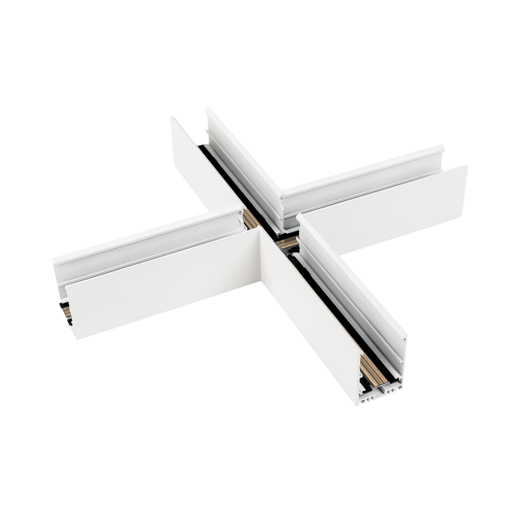 Коннектор крестовой MAG-CON-4563-X90 (WH) 026930 - Крестовой прямой коннектор для трека MAG-TRACK-4563. Материал алюминий, цвет белый. Размеры 415x415x45x63мм. DC24V. Аксессуары для соединения с треком приобретаются отдельно.