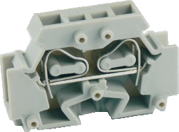 Клемма MINI UJ2-4 - Мини клемма, тип фиксации провода: пружинный, номинальное сечение: 4 мм кв., 32A, 500V, ширина: 7 мм, цвет: серый, тип монтажа: в зависимости от торцевой крышки