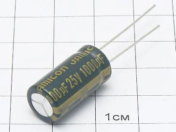 Конденсатор 1000мкФ 25В 10x21 105°C