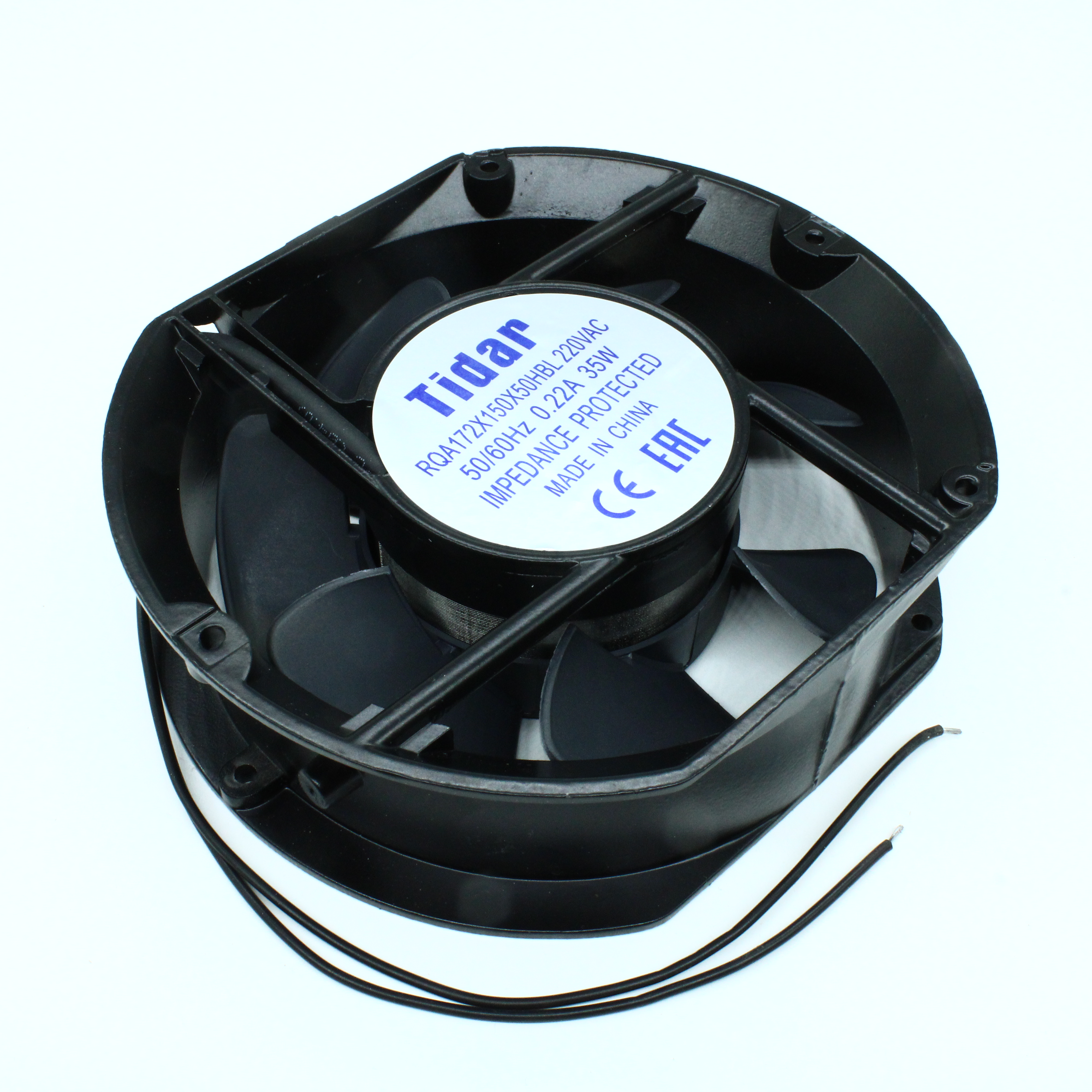 RQA 172x150x50HBL 220VAC - Вентилятор 220В AC, 2200об/мин., 172х150х50мм, 255 м3/час, 50 дБ, подшипник качения, тип вывода - провод