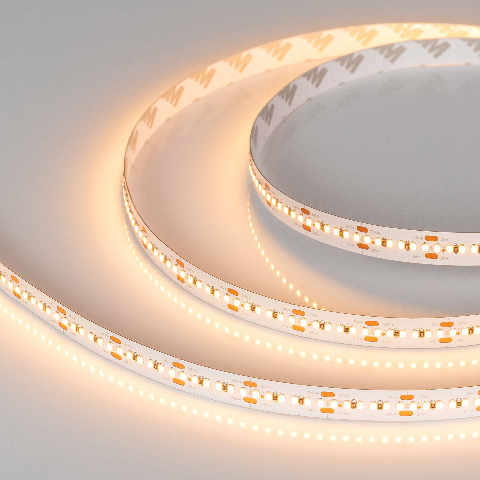 Лента MICROLED-M300-10mm 24V Warm3000 (21.6 W/m, IP20, 2216, 5m) 023590(2) - Светодиодная лента MICROLED-M300, открытая. Светодиоды 2216, 300 шт/м (1500 шт на 5 м), белая плата, ширина 10 мм, скотч 3M. Цвет ТЁПЛЫЙ 3000 K, цветопередача CRI>90, угол 120°. 