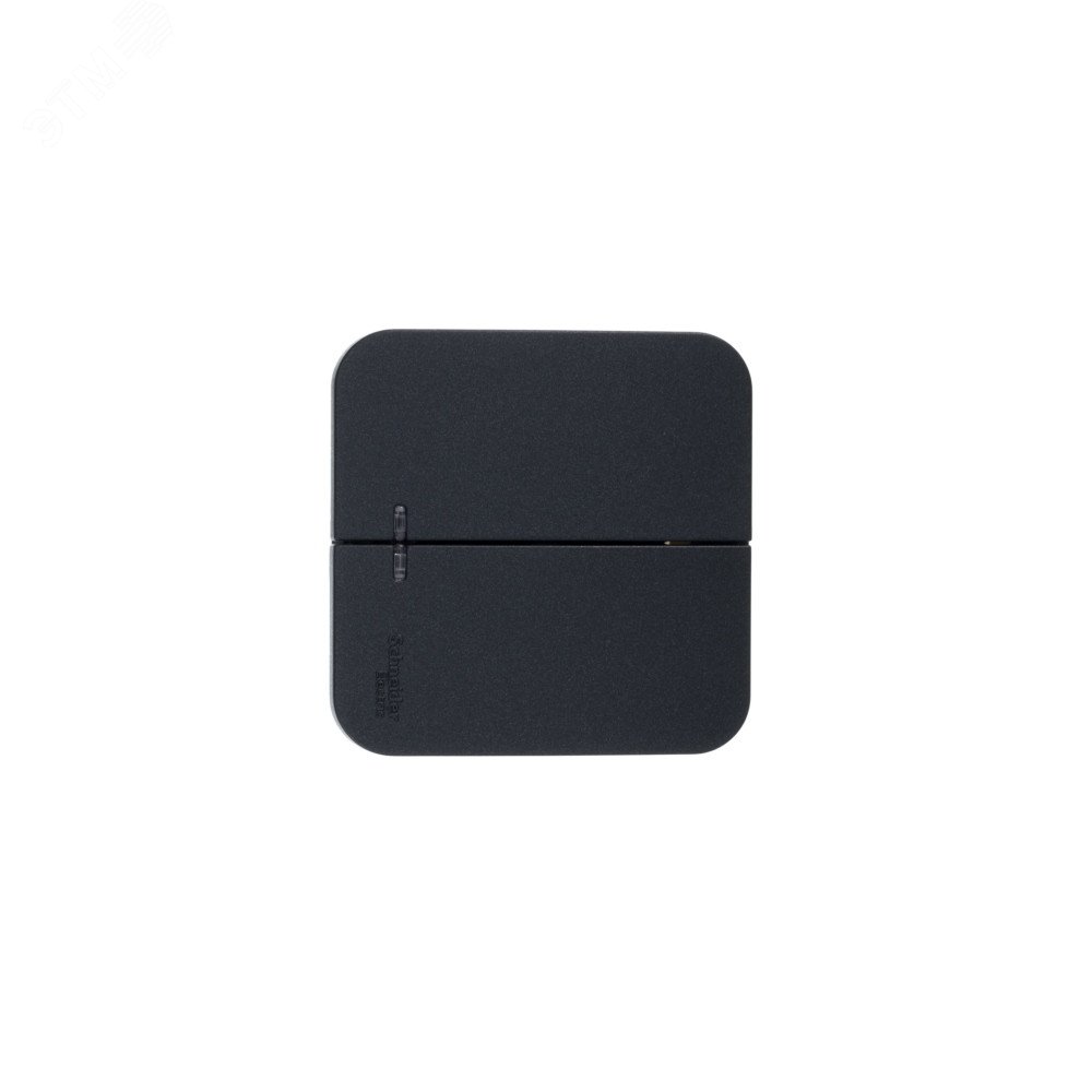 Выключатель 2-кл. ОП Blanca 10А IP20 (сх. 5) 250В с подсветкой с изолир. пластиной антрацит SE BLNVA105116