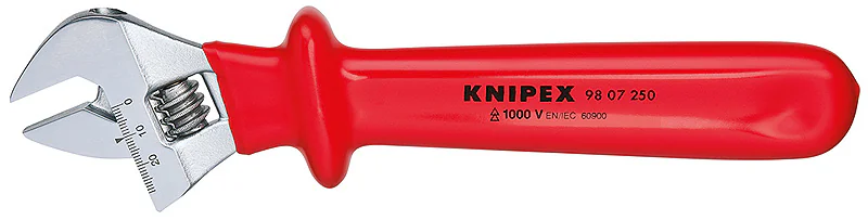 Ключ разводной VDE, зев 30 мм, длина 260 мм, диэлектрический KN-9807250
