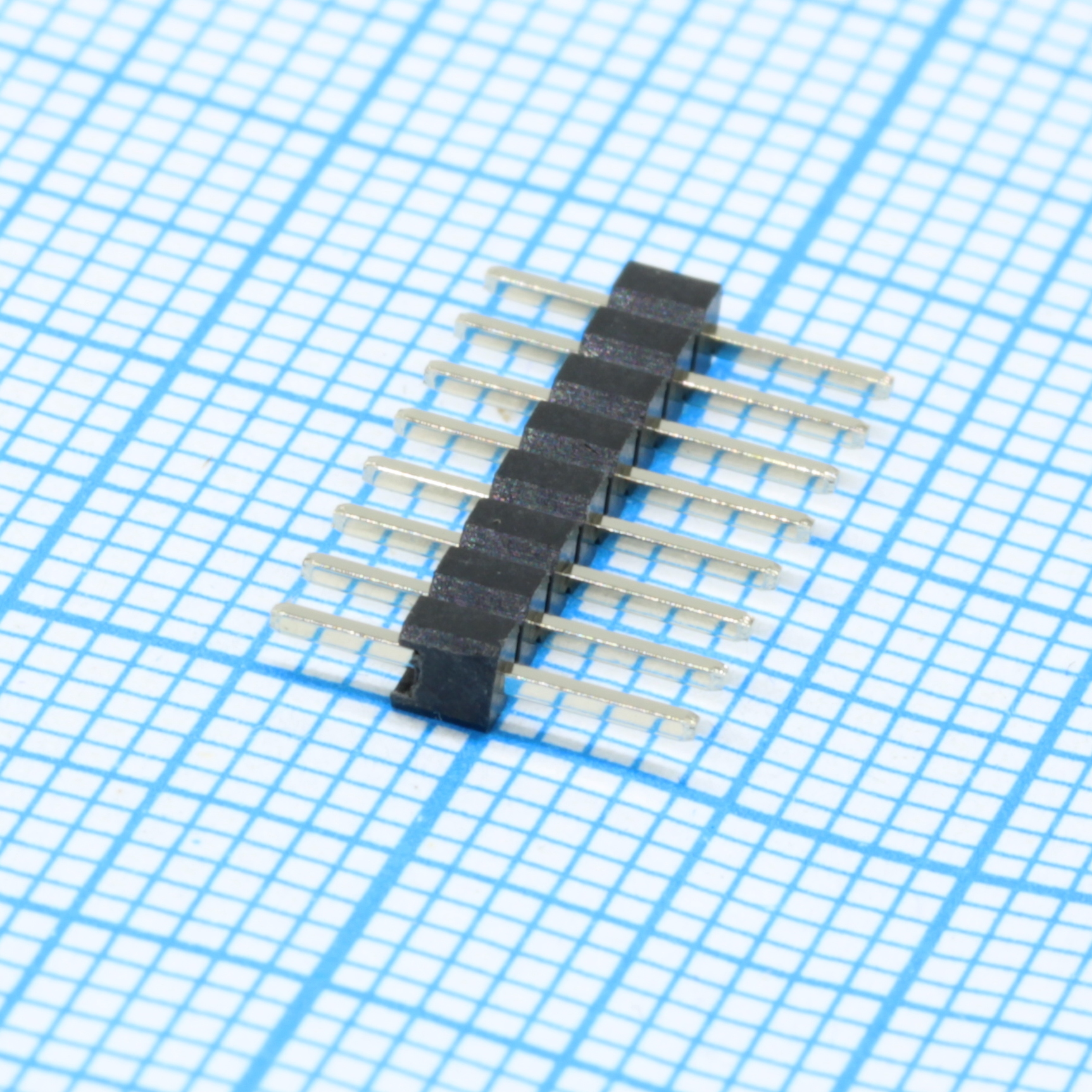 DS1025-01-1X8P8BV1-B - Соединитель штыревой, вилка на плату однорядная прямая 8pin(1x8), шаг 2.00мм