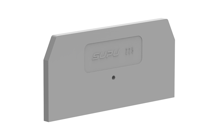 Торцевая крышка 225181 - Торцевая крышка для клемм TA2.5, с разъемом, цвет: серый