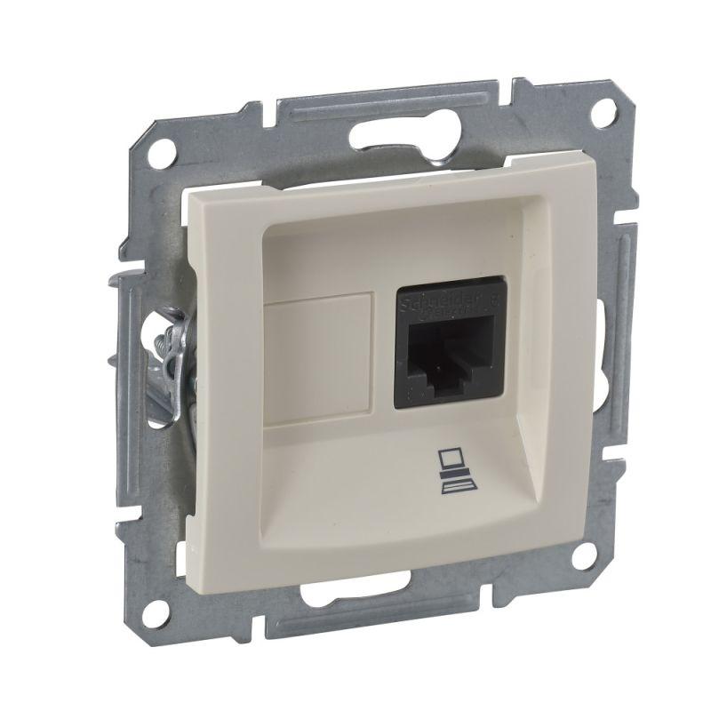 SEDNA РОЗЕТКА КОМПЬЮТЕРНАЯ RJ45, одиночная, кат. 5е, неэкр. UTP, БЕЖЕВЫЙ C2 SDN4300147