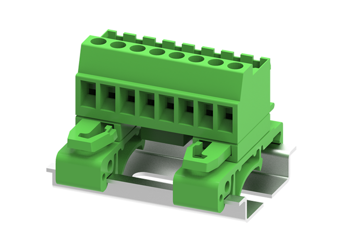 Вилочный разъем на кабель MC-PC5.08V10C-T - Вилочный разъем, угловой, на кабель, шаг: 5.08 мм, 10 полюсов, фиксация провода винтовая, исполнение: с креплением на DIN35, 320V, 12A, цвет: зеленый Вилочный разъем на кабель MC-PC5.08V10C-T - Вилочный разъем, угловой, на кабель, шаг: 5.08 мм, 10 полюсов, фиксация провода винтовая, исполнение: с креплением на DIN35, 320V, 12A, цвет: зеленый