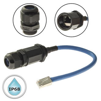 RJ45M22L25-6B - Разъём герметичный SZC RJ45M22L25-6B, 10BASE-T,100 BASE-T, 1000 BASE-T
