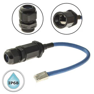 RJ45M22L25-6B - Разъём герметичный SZC RJ45M22L25-6B, 10BASE-T,100 BASE-T, 1000 BASE-T