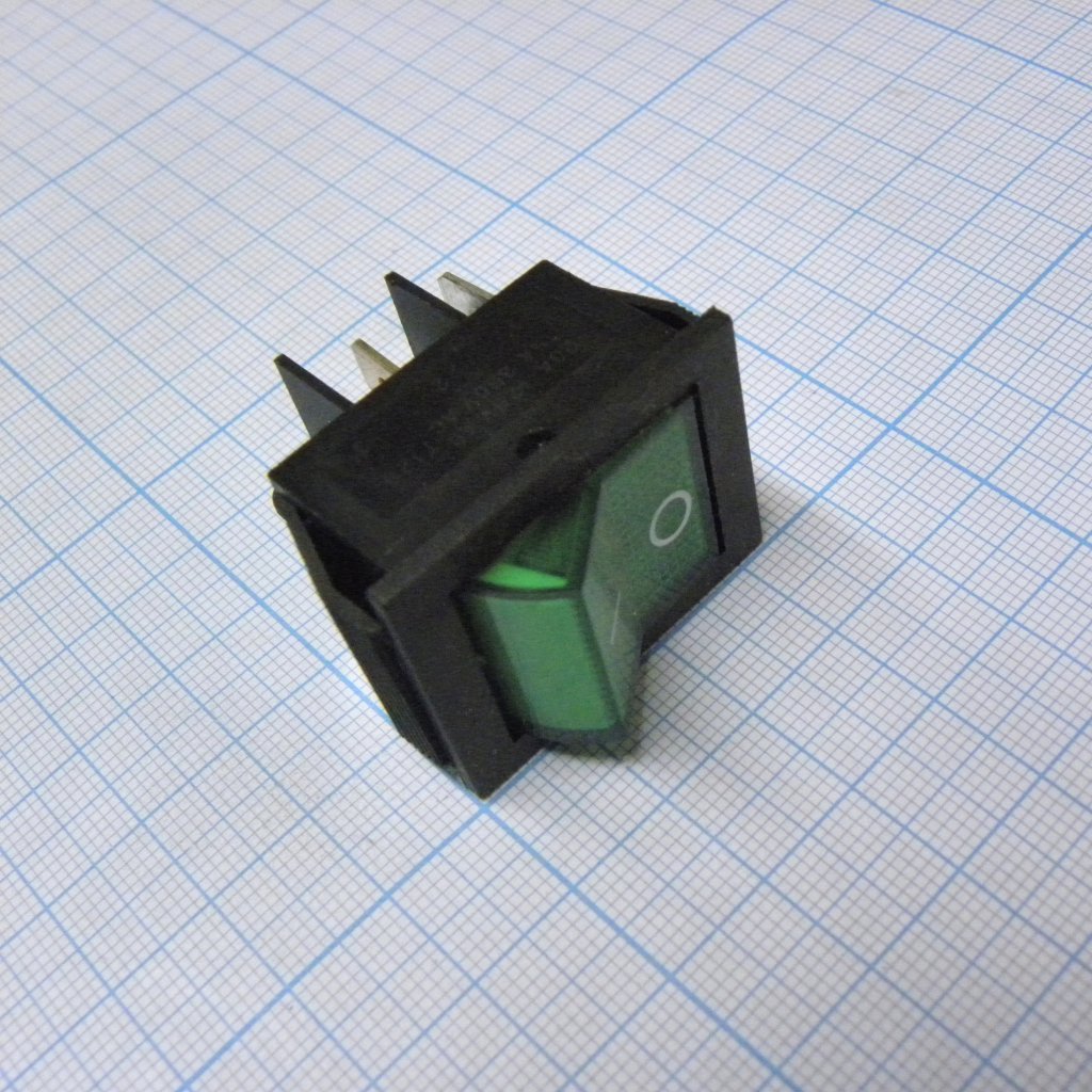 SWR 201-2B3 Ч/З IRS - Переключатель клавишный с подсветкой