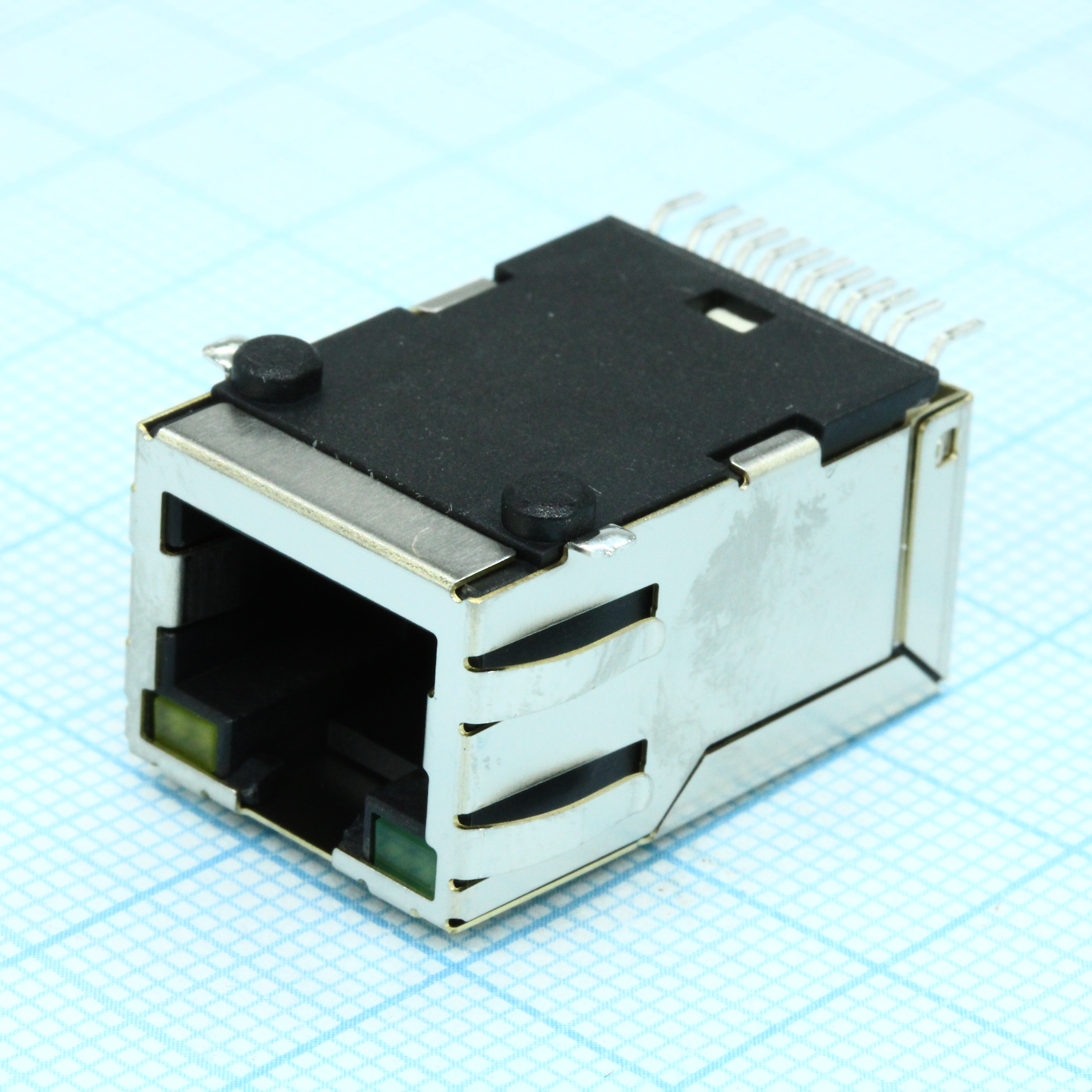 J3011G21DNLT - Модульный разъем, Гнездо, 12 контакт(-ов), 12 вывод(-ов), 1 порт(-ов) лента на катушке