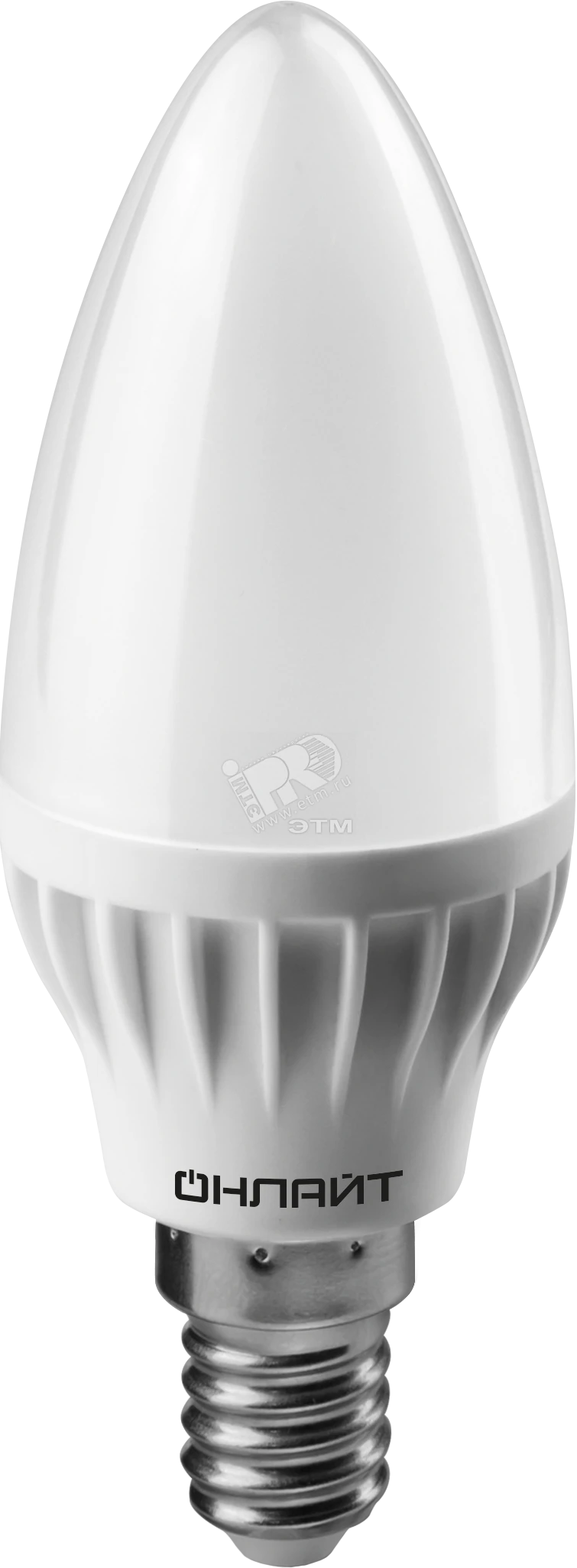 Лампа светодиодная LED 6вт E14 теплый матовая свеча 19206