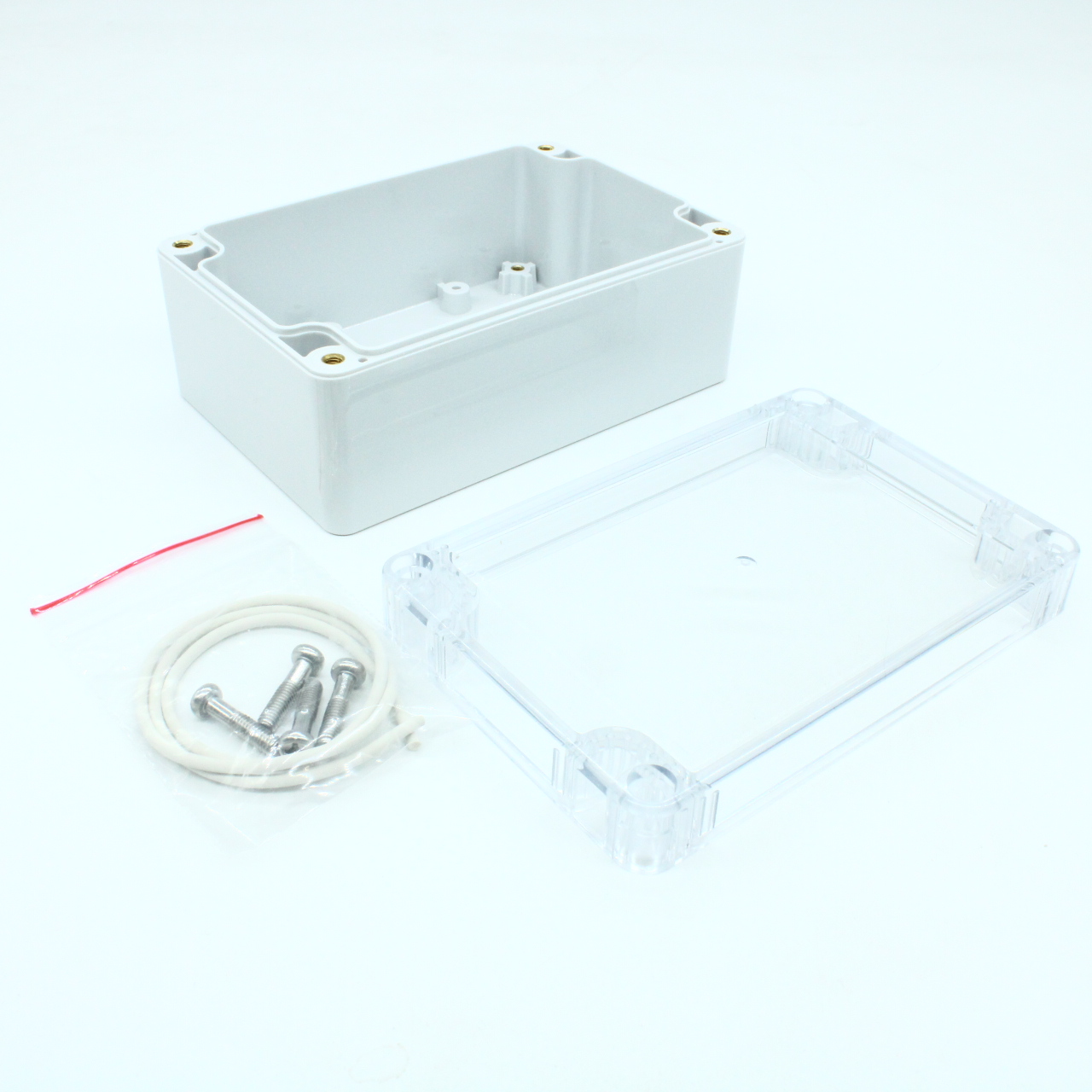 G2104C - Герметичный корпус из поликарбоната с прозрачной крышкой, IP65, светло-серый