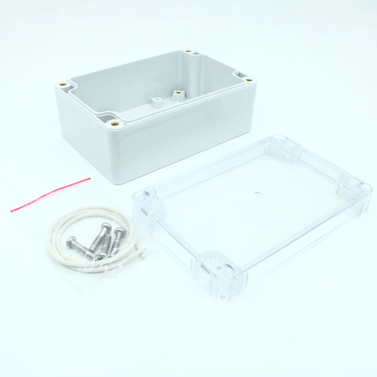 G2104C - Герметичный корпус из поликарбоната с прозрачной крышкой, IP65, светло-серый